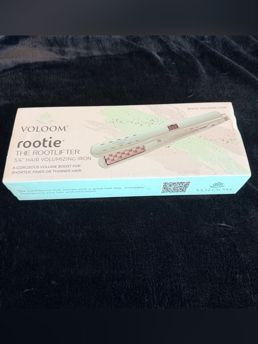NEW VOLOOM Rootie 3/4” Volumizing Hair Iron Ceramic Root Lifter Styling Tool NIB
